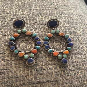 Colorful Stone Drop Earrings